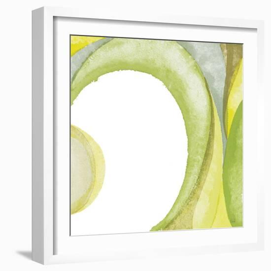 Lime Geometric II-Chris Paschke-Framed Giclee Print