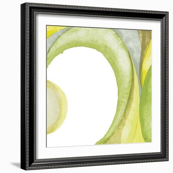 Lime Geometric II-Chris Paschke-Framed Giclee Print