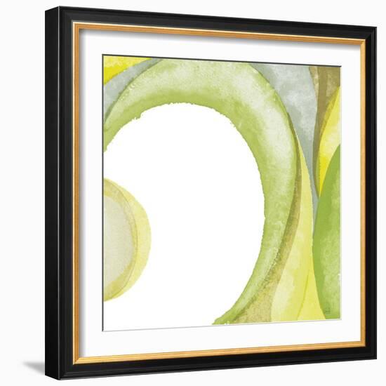 Lime Geometric II-Chris Paschke-Framed Giclee Print