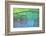 Lime Green and Blue Stained Glass-Cora Niele-Framed Photographic Print