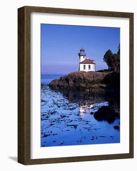 Lime Kiln Lighthouse, Entrance to Haro Strait, San Juan Island, Washington, USA-Jamie & Judy Wild-Framed Photographic Print