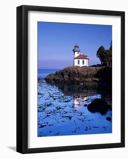 Lime Kiln Lighthouse, Entrance to Haro Strait, San Juan Island, Washington, USA-Jamie & Judy Wild-Framed Photographic Print