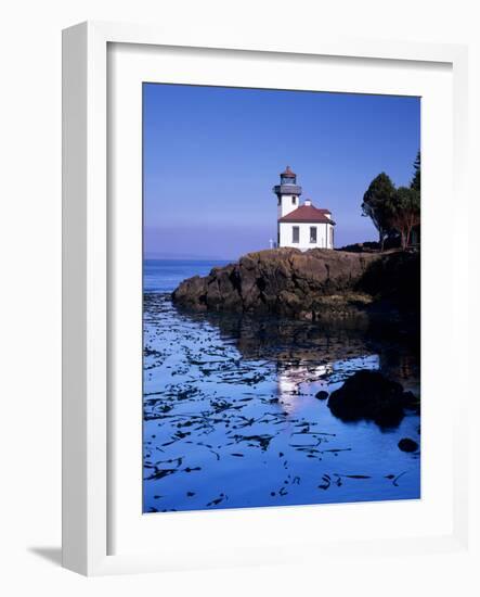 Lime Kiln Lighthouse, Entrance to Haro Strait, San Juan Island, Washington, USA-Jamie & Judy Wild-Framed Photographic Print