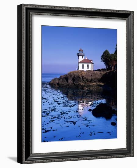 Lime Kiln Lighthouse, Entrance to Haro Strait, San Juan Island, Washington, USA-Jamie & Judy Wild-Framed Photographic Print