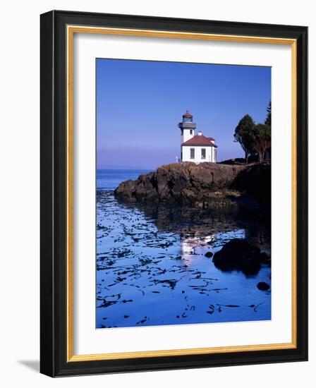 Lime Kiln Lighthouse, Entrance to Haro Strait, San Juan Island, Washington, USA-Jamie & Judy Wild-Framed Photographic Print