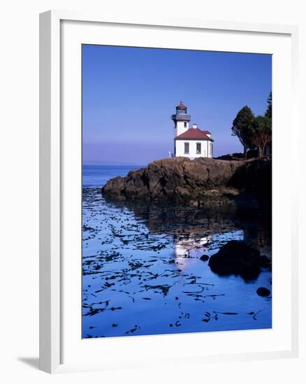 Lime Kiln Lighthouse, Entrance to Haro Strait, San Juan Island, Washington, USA-Jamie & Judy Wild-Framed Photographic Print