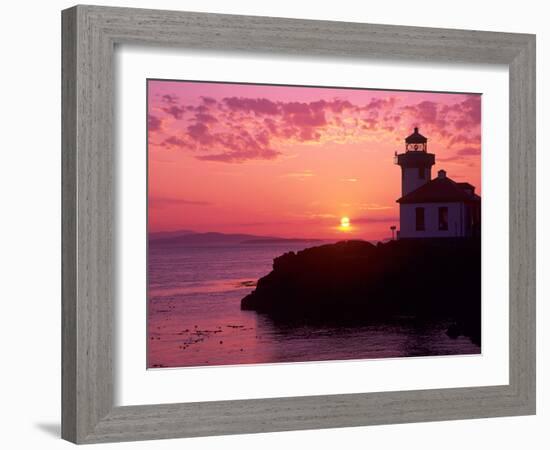 Lime Kiln Lighthouse, Entrance to Haro Strait, San Juan Island, Washington, USA-Jamie & Judy Wild-Framed Photographic Print