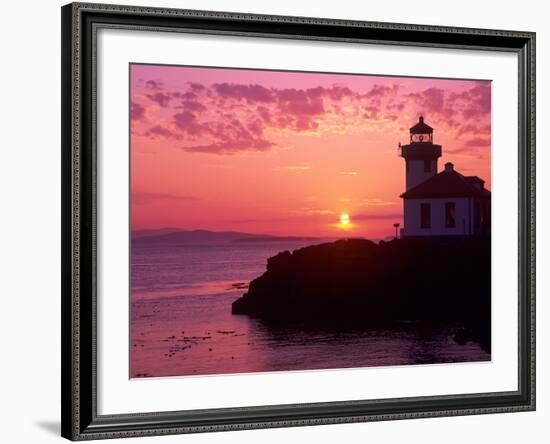 Lime Kiln Lighthouse, Entrance to Haro Strait, San Juan Island, Washington, USA-Jamie & Judy Wild-Framed Photographic Print