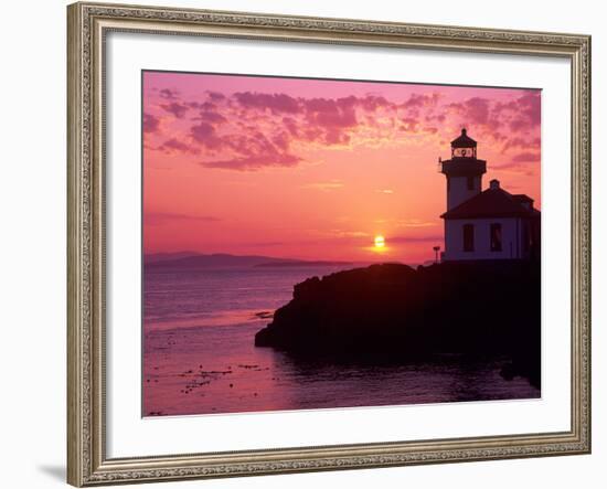 Lime Kiln Lighthouse, Entrance to Haro Strait, San Juan Island, Washington, USA-Jamie & Judy Wild-Framed Photographic Print