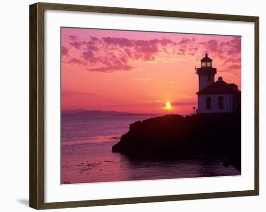 Lime Kiln Lighthouse, Entrance to Haro Strait, San Juan Island, Washington, USA-Jamie & Judy Wild-Framed Photographic Print