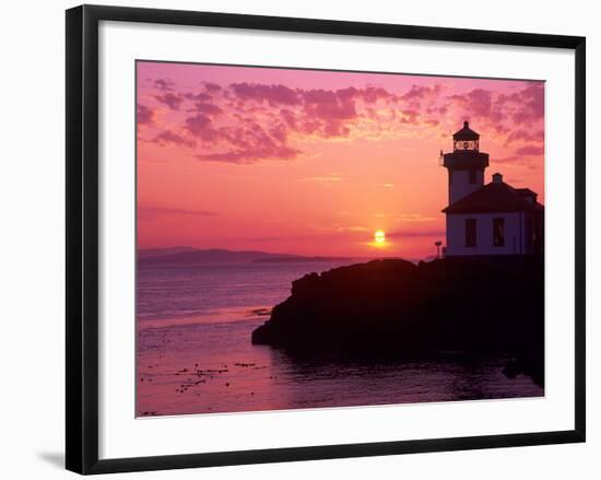 Lime Kiln Lighthouse, Entrance to Haro Strait, San Juan Island, Washington, USA-Jamie & Judy Wild-Framed Photographic Print