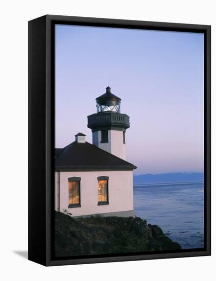 Lime Kiln Lighthouse, San Juan Island, Washington State, USA-Stuart Westmorland-Framed Premier Image Canvas