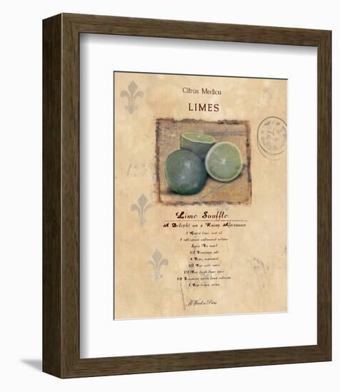 Lime Souffle-Wood-Framed Art Print