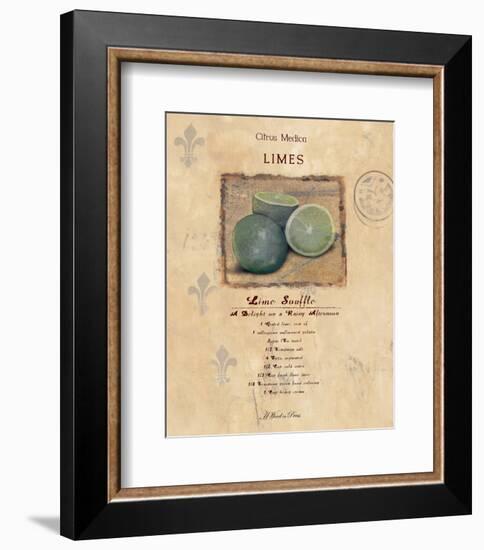 Lime Souffle-Wood-Framed Art Print