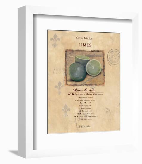 Lime Souffle-Wood-Framed Art Print