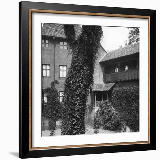 Lime Tree in a Courtyard, Nuremberg, Bavaria, Germany, C1900s-Wurthle & Sons-Framed Photographic Print