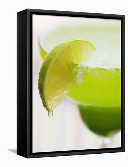 Lime Wedge on Cocktail Glass with Sugared Rim-null-Framed Premier Image Canvas