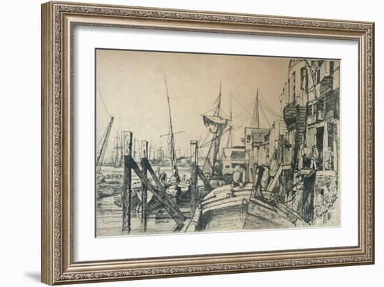 'Limehouse', 1859-James Abbott McNeill Whistler-Framed Giclee Print