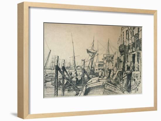 'Limehouse', 1859-James Abbott McNeill Whistler-Framed Giclee Print