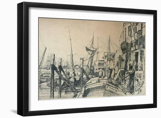 'Limehouse', 1859-James Abbott McNeill Whistler-Framed Giclee Print