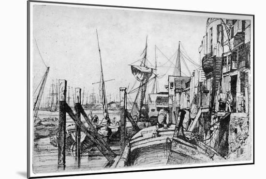 Limehouse, 19th Century-James Abbott McNeill Whistler-Mounted Giclee Print
