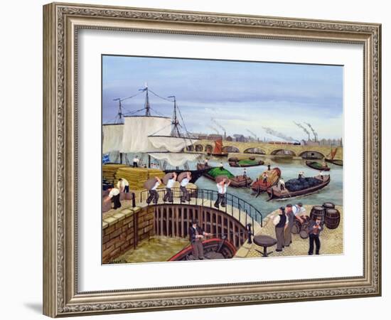 Limehouse Basin, Regent's Canal-Margaret Loxton-Framed Giclee Print