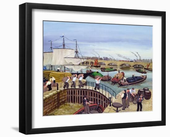 Limehouse Basin, Regent's Canal-Margaret Loxton-Framed Giclee Print