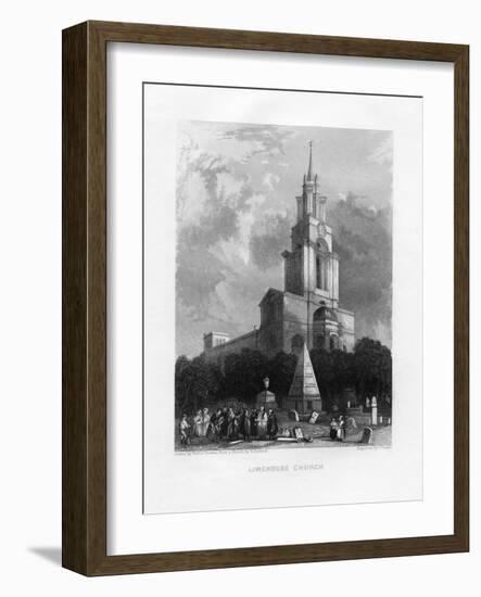 Limehouse Church, London, 19th Century-J Woods-Framed Giclee Print