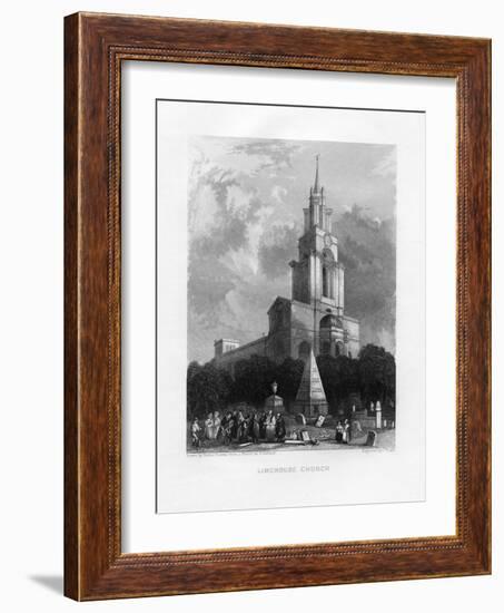 Limehouse Church, London, 19th Century-J Woods-Framed Giclee Print