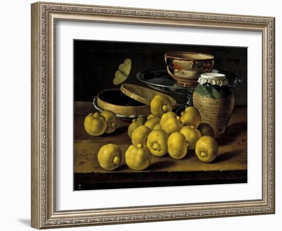 Limes, a Box of Jelly and Recipients-Luis Egidio Meléndez-Framed Giclee Print