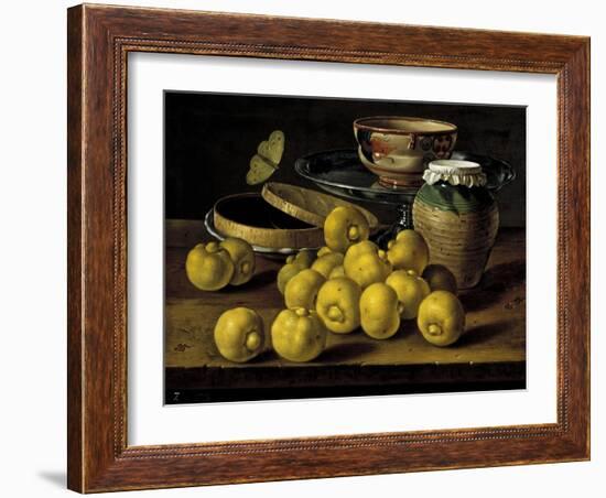 Limes, a Box of Jelly and Recipients-Luis Egidio Meléndez-Framed Giclee Print