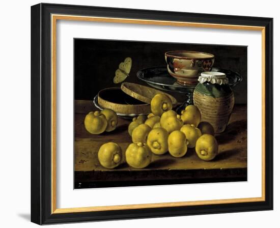 Limes, a Box of Jelly and Recipients-Luis Egidio Meléndez-Framed Giclee Print