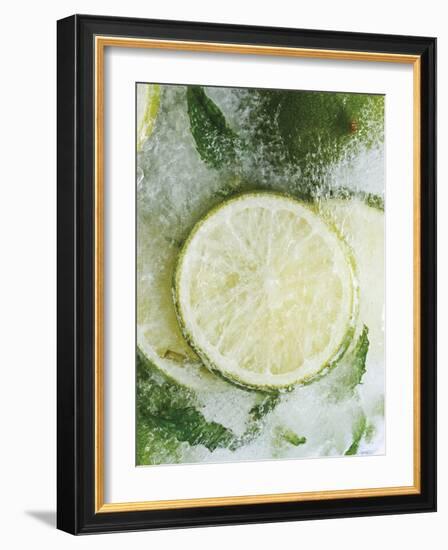 Limes in Block of Ice-Dieter Heinemann-Framed Photographic Print