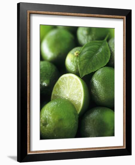 Limes, Several Whole and One Halved-Vladimir Shulevsky-Framed Photographic Print