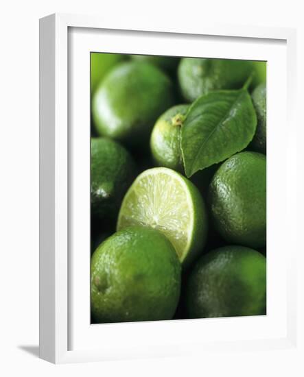 Limes, Several Whole and One Halved-Vladimir Shulevsky-Framed Photographic Print