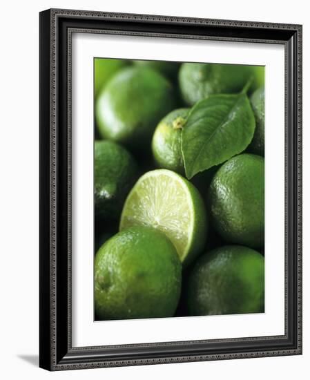 Limes, Several Whole and One Halved-Vladimir Shulevsky-Framed Photographic Print