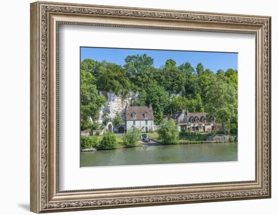 Limestone buildings, along Seine River, Normandy, France-Lisa S. Engelbrecht-Framed Photographic Print