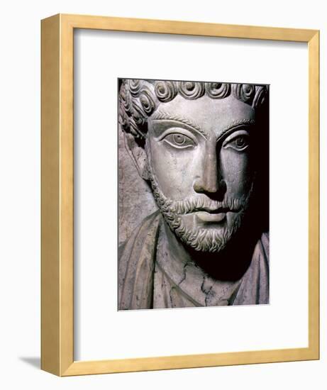 Limestone bust of Hairan, son of Marion from Palmyra, Syria, c150-200. Artist: Unknown-Unknown-Framed Giclee Print