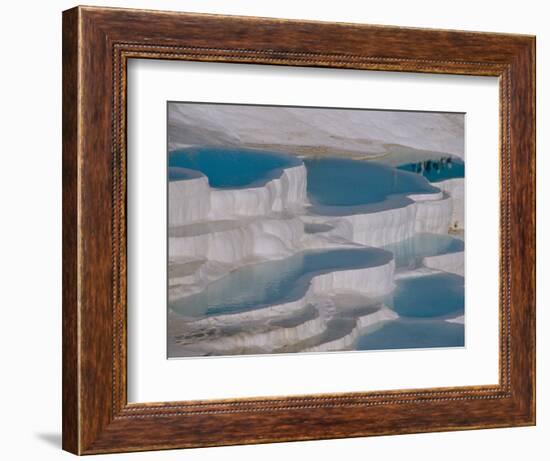 Limestone Hot Springs and Reflection of Tourists, Cotton Castle, Pamukkale, Turkey-Cindy Miller Hopkins-Framed Photographic Print