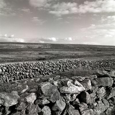 Limestone Stone Walls in the Burren (B/W Photo) Giclee Print | Art.com