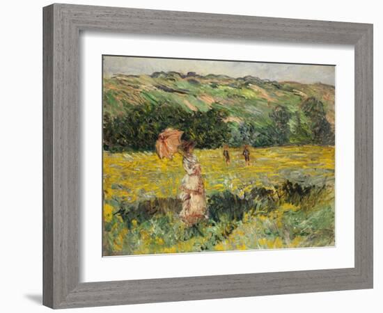 Limetz Meadow, 1887-Claude Monet-Framed Giclee Print