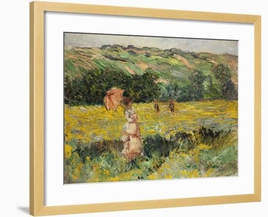 Limetz Meadow, 1887-Claude Monet-Framed Giclee Print