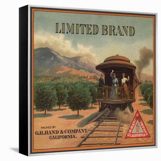 Limited Brand - California - Citrus Crate Label-Lantern Press-Framed Stretched Canvas