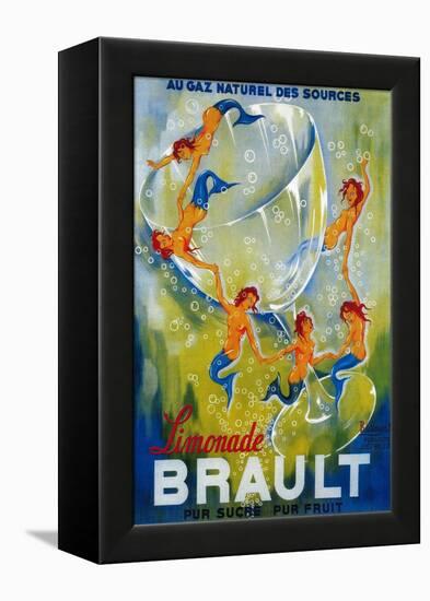 Limonade Brault Vintage Poster - Europe-Lantern Press-Framed Stretched Canvas