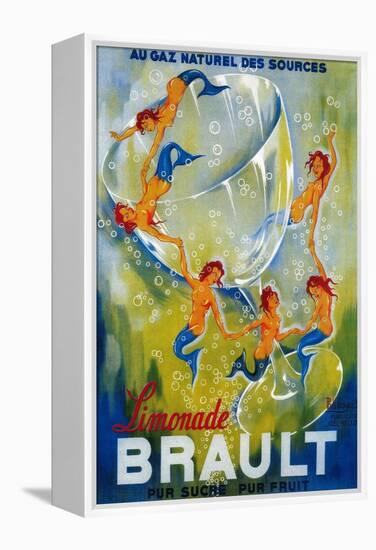 Limonade Brault Vintage Poster - Europe-Lantern Press-Framed Stretched Canvas