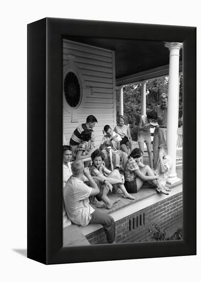 Lina Mccarroll Hosts 15 Visitors During Hospitality Weekend, Warrenton, North Carolina, 1951-Lisa Larsen-Framed Premier Image Canvas