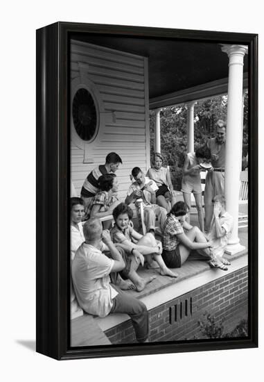 Lina Mccarroll Hosts 15 Visitors During Hospitality Weekend, Warrenton, North Carolina, 1951-Lisa Larsen-Framed Premier Image Canvas