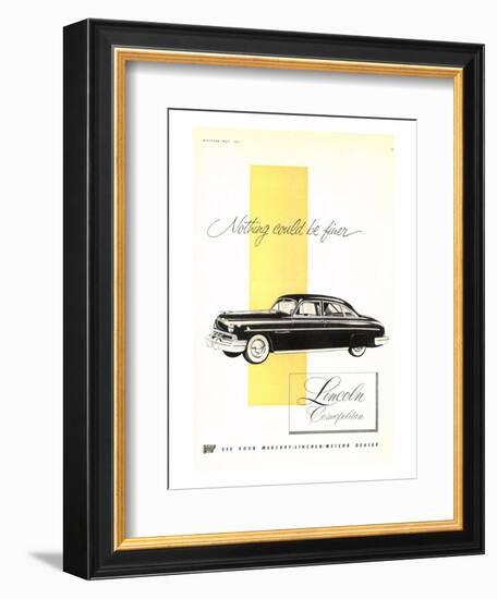 Lincoln 1951 Cosmopolitan-null-Framed Art Print