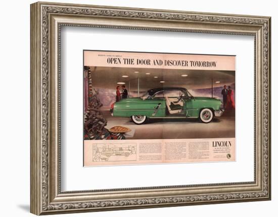 Lincoln 1953 Discover Tomorrow-null-Framed Art Print