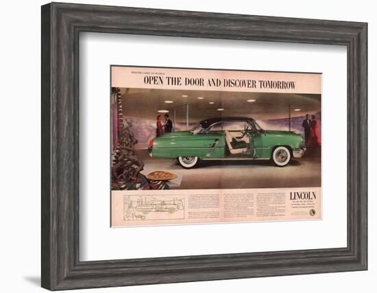 Lincoln 1953 Discover Tomorrow-null-Framed Art Print